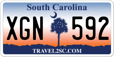 SC license plate XGN592