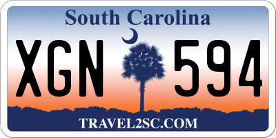 SC license plate XGN594