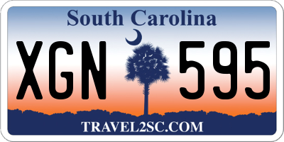 SC license plate XGN595