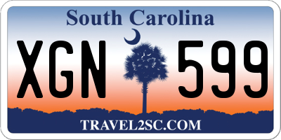 SC license plate XGN599