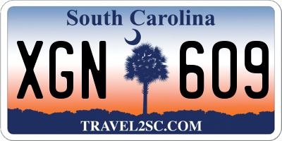 SC license plate XGN609