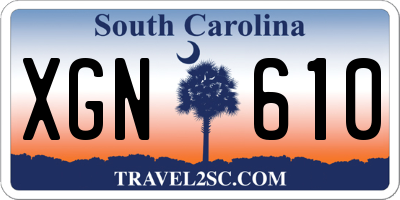 SC license plate XGN610