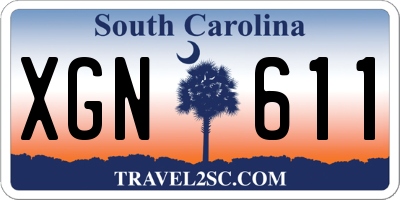 SC license plate XGN611