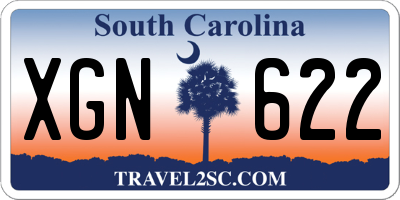 SC license plate XGN622