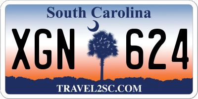 SC license plate XGN624