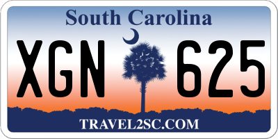 SC license plate XGN625