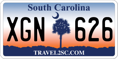 SC license plate XGN626