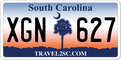 SC license plate XGN627