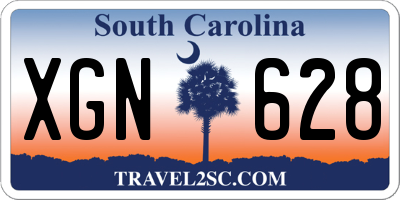 SC license plate XGN628