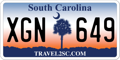 SC license plate XGN649