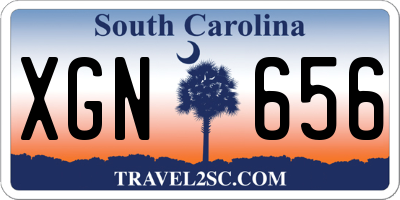SC license plate XGN656
