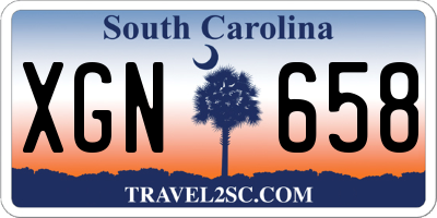 SC license plate XGN658