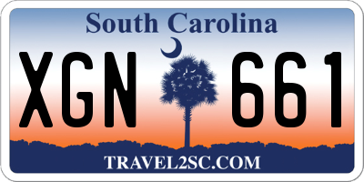 SC license plate XGN661