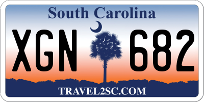 SC license plate XGN682