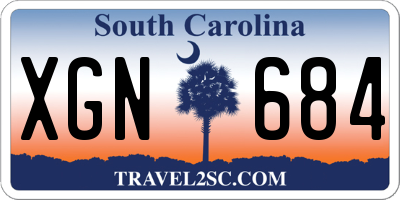 SC license plate XGN684