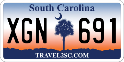SC license plate XGN691