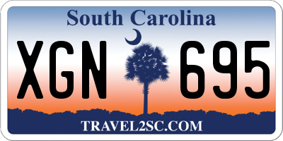 SC license plate XGN695