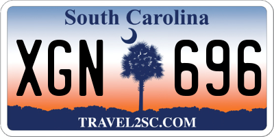 SC license plate XGN696