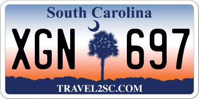SC license plate XGN697