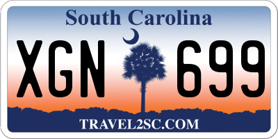 SC license plate XGN699