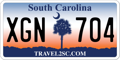 SC license plate XGN704