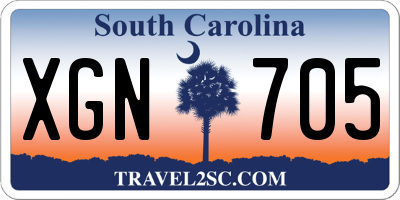SC license plate XGN705