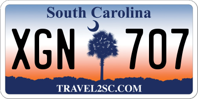 SC license plate XGN707