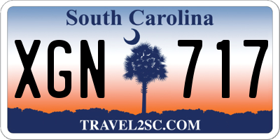 SC license plate XGN717