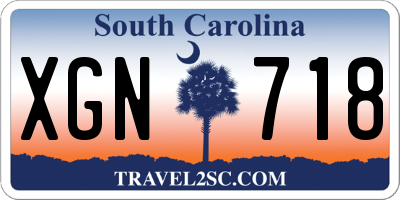 SC license plate XGN718