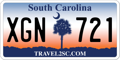 SC license plate XGN721