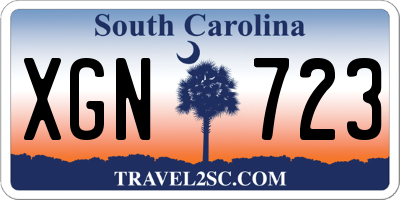 SC license plate XGN723