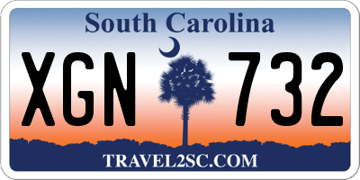 SC license plate XGN732