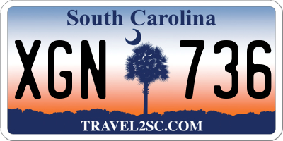 SC license plate XGN736