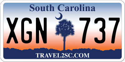 SC license plate XGN737