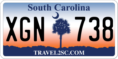 SC license plate XGN738