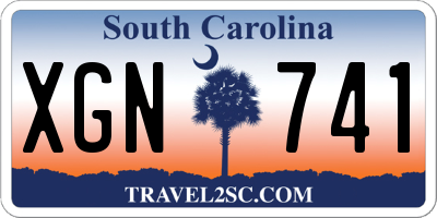 SC license plate XGN741
