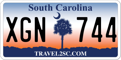 SC license plate XGN744
