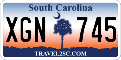 SC license plate XGN745