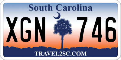 SC license plate XGN746
