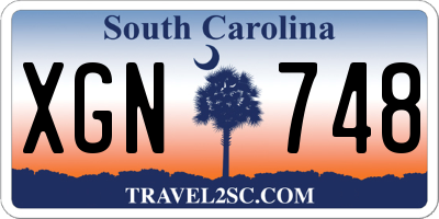 SC license plate XGN748