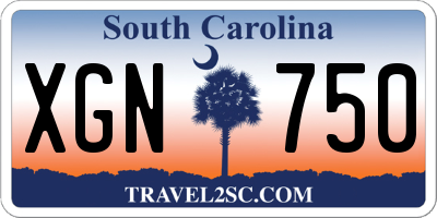 SC license plate XGN750