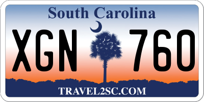 SC license plate XGN760