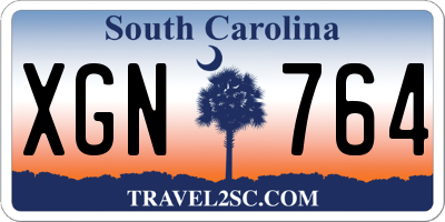 SC license plate XGN764