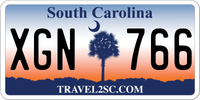 SC license plate XGN766