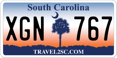 SC license plate XGN767