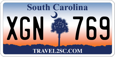 SC license plate XGN769