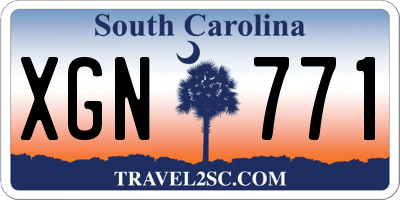 SC license plate XGN771