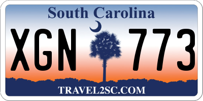 SC license plate XGN773