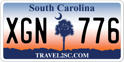 SC license plate XGN776