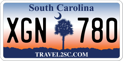 SC license plate XGN780